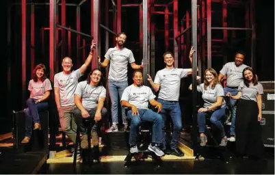  ?? Lynn Lane ?? Resident company of the Alley Theatre, from left, Elizabeth Bunch, Chris Hutchison, Christophe­r Salazar, Dylan Godwin, David Rainey, Todd Waite, Melissa Pritchett, Shawn Hamilton and Melissa Molano.