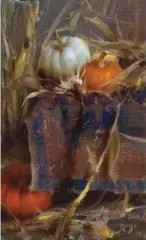  ??  ?? Autumn Inside, oil on linen, 12 x 7½" (30 x 19 cm)