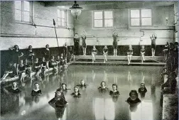  ??  ?? Sink or swim
ABOVE: Girls in the plunge bath at the North Surrey District School at Anerley, c1908
RIGHT: Pupils do their studies at Anerley. More than £31,000 was lavished on this ‘separate’ school for child paupers before it opened in 1850
BELOW:...