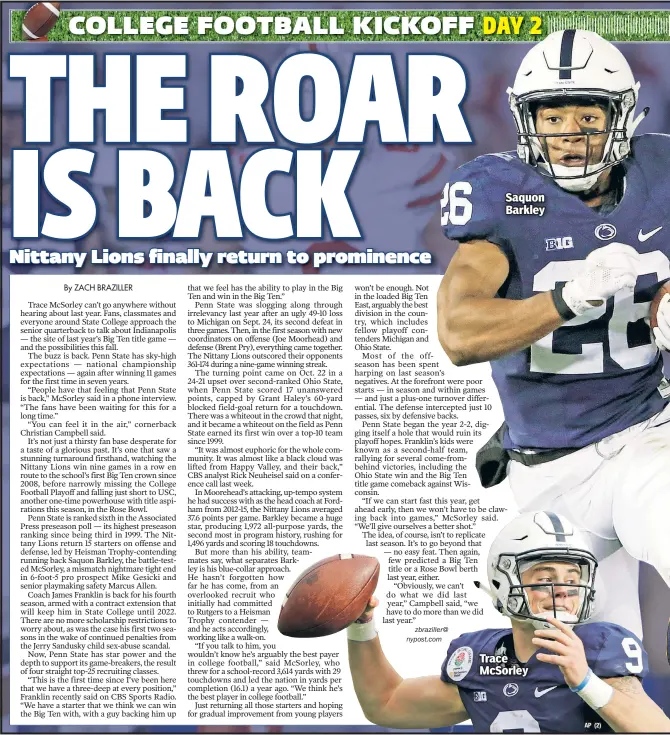  ??  ?? Trace McSorley Saquon Barkley