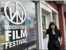  ?? TANIA BARRICKLO — DAILY FREEMAN ?? Woodstock
Film Festival Executive
Director Meira Blaustein is shown outside the festival office on Rock City Road in Woodstock, N.Y., on Thursday, July 1.