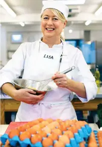  ??  ?? Recipe for the future: Ex-editor Lisa the chef