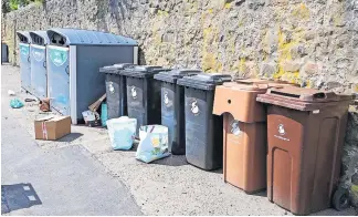  ?? ?? Project Stirling Council has recently upgraded bins and reduced general waste collection­s