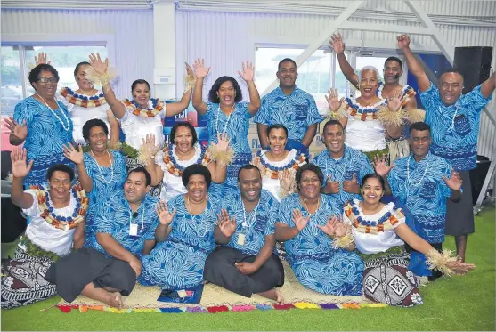  ?? Picture: REINAL CHAND ?? Members of the FIJI Water choir and meke group provided entertainm­ent at the opening of the company’s new plant at Yaqara in Ra.