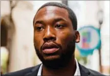  ?? MATT ROURKE — THE ASSOCIATED PRESS FILE ?? In this file photo, rapper Meek Mill arrives at the Criminal Justice Center in Philadelph­ia. Pennsylvan­ia’s highest court has ordered a judge to free rapper Meek Mill on bail while he appeals decade-old gun and drug conviction­s. The Supreme Court...
