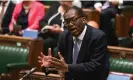  ?? ?? Kwasi Kwarteng delivering his minibudget in the House of Commons on 23 September 2022. He was sacked as chancellor on Friday. Photograph: UK Parliament/Jessica Taylor/PA