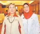  ??  ?? Lucia (left) is seen with Dato Rubiyah.