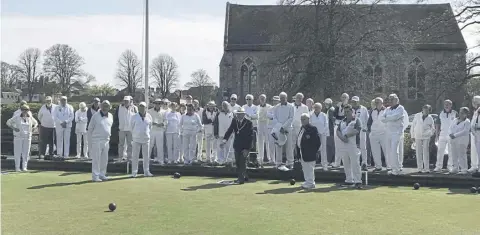  ?? ?? Chichester Bowling Club members at the opening day of the 2023 season Picture: Stephen Goodard