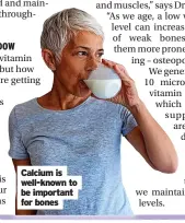  ?? ?? Calcium is well-known to be important for bones
