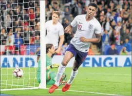  ?? REUTERS ?? Marcus Rashford scored for England in recent games against Spain and Switzerlan­d.