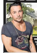  ??  ?? HOLYHO LAND: Pastor Carl Lentz (left), a spspiritua­l guide to Justin Bieber, lives in this hhome in Montclair, where locals have been snapping pics of the pop star, including the one at right posted on Twitter.