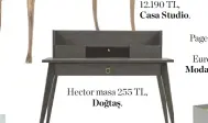  ??  ?? Casa Studio.
Hector masa 255 TL, Doğtaş.
Minotti Page kitaplık 14.800 Euro+KDV, Moda Bagno.