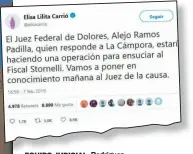  ??  ?? EQUIPO JUDICIAL JUDICIAL. Rodríguez Simón, Torello y Angelici, asesoran. Casal, el procurador, evitó abrir un sumario.