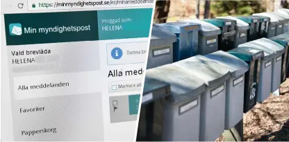  ?? Bild: JONAS EKSTRÖMER/JESSICA GOW/TT ?? Sverige ligger långt efter Danmark när det gäller användning av digitala brevlådor.