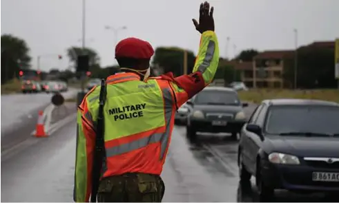  ??  ?? RESTRICTED MOVEMENT: Law enforcemen­t officers are usually busy on the roads to enforce movement restrictio­n regulation­s during Covidrelat­ed lockdowns