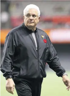  ?? CHAD HIPOLITO/THE CANADIAN PRESS ?? Wally Buono says he and the B.C. Lions must address “very quickly” what his future with the club might be.