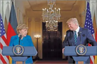  ?? CEDOC PERFIL ?? PROTECCION­ISMO. Las políticas de Trump lo enfrentan con aliados como Merkel.