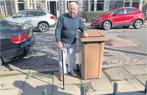  ??  ?? STILL WAITING: James Ellis is fed up waiting for his brown bin to be emptied