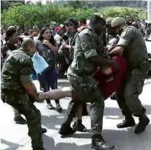  ?? Reprodução/Nas Ruas ?? Protesto de alunos terminou em tumulto na inauguraçã­o