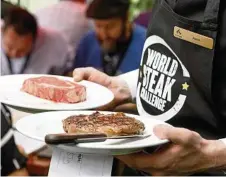  ?? PHOTO: CON O’DONOGHUE ?? Entries in the World Steak Challenge were judged by raw and cooked qualities.