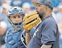  ?? USA TODAY Sports ?? IT TAKES TWO: Gary Sanchez, left, only caught CC Sabathia once following his August call-up. The two will need to get on the same page quickly.