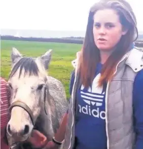  ??  ?? > ‘Vicious assault’: Chloe Morgan with Emry the pony