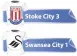  ??  ?? Stoke City 3 Swansea City 1