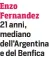  ?? ?? Enzo Fernandez
21 anni, mediano dell’Argentina e del Benfica