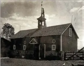  ?? SUBMITTED PHOTO ?? Amandus Moyer’s elaborate pig stable, where he kept his swine that made a beautiful meal come New Year’s Day.