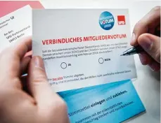  ?? Foto: dpa ?? Mehr als 20 Prozent der SPD Mitglieder haben bereits abgestimmt.