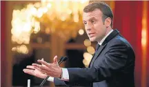  ?? LUDOVIC MARIN/EFE ?? Nova lei. Emmanuel Macron: proteção à democracia