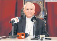  ?? EL INFORMADOR • H. FIGUEROA ?? CATEDRAL. El cardenal Francisco Robles Ortega ofreció una rueda de prensa tras la misa dominical.