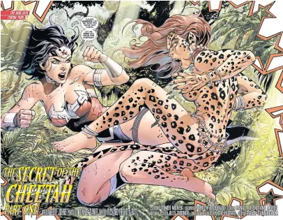  ??  ?? Wonder Woman and the Cheetah featured in a DC comic.