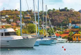  ??  ?? Prickly Bay, Grenada, can accommodat­e more than 100 boats