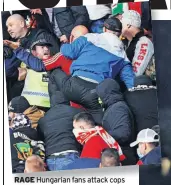  ?? ?? RAGE Hungarian fans attack cops