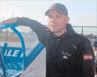  ?? BERND FRANKE
THE ST. CATHARINES STANDARD ?? Tom Neale, 30, of St. Catharines is in his first season in the Modified 358 racing class after two years competing in the 4-cylinder Mini Stocks division.