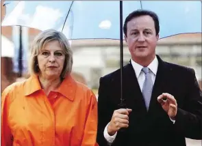  ??  ?? May and Cameron at the Conservati­ve Party Conference, in 2009