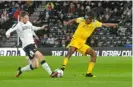  ?? ?? Ovie Ejaria in action against Derby Picture: Steve Smyth