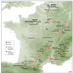  ??  ?? Sept montées à plus de 2 000 m d’altitude sont prévues pour le Tour 2019.