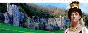  ??  ?? Creepy: Gwrych Castle’s ghosts are said to include the Countess of Dundonald, right