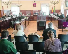  ?? EP ?? Vista de la sala donde se celebra el juicio del «caso Invercaria» centrado en Juana Martín