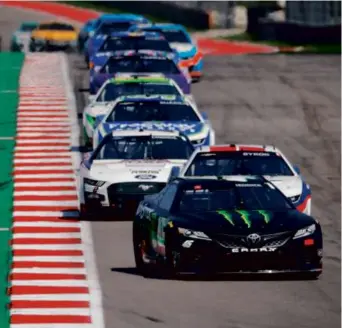  ?? SEAN GARDNER/GETTY IMAGES ?? Three overtimes and seven extra laps later, Tyler Reddick won at Austin.