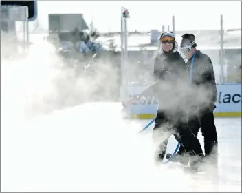  ?? — GETTY IMAGES FILES ?? The last Heritage Classic was in 2011 in Calgary, where sub-zero temperatur­es made it easier than it will be here to achieve the perfect playing surface.