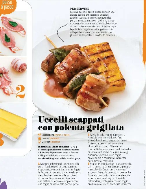 Uccelli Scappati Con Polenta Grigliata Pressreader