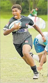  ?? Picture: BA RUGBY ?? Wing Reapi Savui on the charge against Serua.