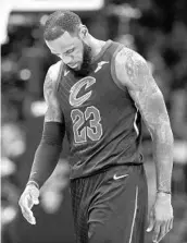  ?? TONY DEJAK/ASSOCIATED PRESS ?? Cleveland’s LeBron James will become a free agent after declining to exercise his contract option for next season.