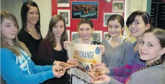  ??  ?? Westmeath Public School students raised more than $700 for clean water with their We Create Change campaign. From left, Ashley MacDonald, principal Shelley Cliche, Sara Doesburg, Margaret Norlock, Chela Nicolson, Meagan Gilchrist and Elizabeth Scase.