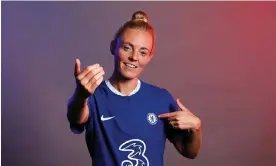  ?? Photograph: Christophe­r Lee/Uefa/Getty ?? Sophie Ingle is looking forward to Saturday’s Champions League semi-final first leg at home to Barcelona. ‘It will be a great test,’ she says.
