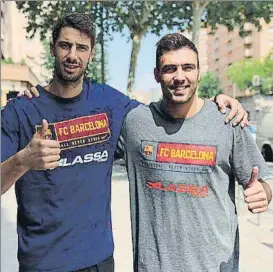  ?? FOTO: FCB ?? Ante Tomic y Pierre Oriola, primer y segundo capitán del Barça a partir de ayer