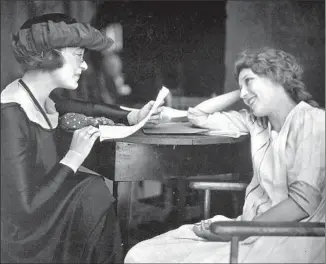  ?? MOMA / Asahina & Wallace ?? MARY PICKFORD, right, and screenwrit­er Frances Marion from “My First Time in Hollywood.”